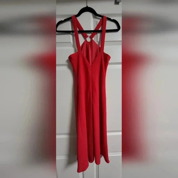 Evan Picone Formal Dress - EUC - Size 6, Fully Lined, Halter Neck, Hot Pink - Picture 6 of 8